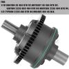 hopsupRC #45 Steel 57T Spur Gear Slipper Clutch with 20T/21T Pinions Upgrades Part for 1/10 Kraton/Outcast 4S V2,Senton/Vorteks 223S V4,1/8 Mojave 4S BLX,Typhon 223S V4,Black view 2