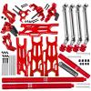 hopsupRC RC Suspension Arms Set&Steering Block Knuckles&Drive Shaft Axles Upgrades Part for 1/10 Kraton 4S V2 BLX,Outcast 4S V2 BLX,CVD Driveshafts Suspension Arms Hubs Caster Blocks.Red(Only Fit V2) view 1