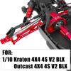 hopsupRC RC Suspension Arms Set&Steering Block Knuckles&Drive Shaft Axles Upgrades Part for 1/10 Kraton 4S V2 BLX,Outcast 4S V2 BLX,CVD Driveshafts Suspension Arms Hubs Caster Blocks.Red(Only Fit V2) view 2