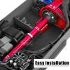 hopsupRC RC Suspension Arms Set&Steering Block Knuckles&Drive Shaft Axles Upgrades Part for 1/10 Kraton 4S V2 BLX,Outcast 4S V2 BLX,CVD Driveshafts Suspension Arms Hubs Caster Blocks.Red(Only Fit V2) view 3