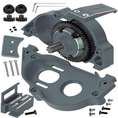 hopsupRC RC Aluminum Motor Mount Gear Cover- 57T Spur Gear Slipper Clutch Differential Upgrades Part for 1/10 Kraton/Outcast 4S V2,Senton/Vorteks 223S V4,Typhon 223S V4,Diff Gear Gearbox.Titanium