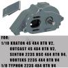 hopsupRC RC Aluminum Motor Mount Gear Cover- 57T Spur Gear Slipper Clutch Differential Upgrades Part for 1/10 Kraton/Outcast 4S V2,Senton/Vorteks 223S V4,Typhon 223S V4,Diff Gear Gearbox.Titanium view 2