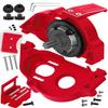 hopsupRC RC Aluminum Motor Mount Gear Cover- 57T Spur Gear Slipper Clutch Differential Upgrades Part for 1/10 Kraton/Outcast 4S V2,Senton/Vorteks 223S V4,Typhon 223S V4,Diff Gear Gearbox.Red&Black view 1