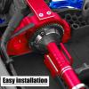 hopsupRC RC Aluminum Motor Mount Gear Cover- 57T Spur Gear Slipper Clutch Differential Upgrades Part for 1/10 Kraton/Outcast 4S V2,Senton/Vorteks 223S V4,Typhon 223S V4,Diff Gear Gearbox.Red&Black view 3