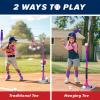 AuntyFey Tball Set, Tee Ball Set, Kids Baseball Bat, Tball Set for Toddlers 3-5, Toddler Baseball Bat, T Ball Sets for Kids 3-5 Boy, Purple view 2