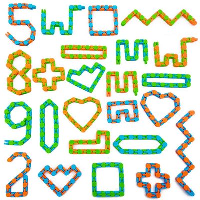 120Pcs Wacky Tracks Snap Click Toys for Party Favors, Snake Puzzles Fidget Bulk Toys for School Classroom Prize, Goodie Bag Stocking Stuffers, Christmas Easter Thanksgiving Gifts for Kids Students