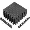 Arrowbash 12x12x1 Inch EVA Thick Interlocking Foam Floor Tiles Puzzle Exercise Mat Foam Mats for Home Gym Pets(Black,12) view 1