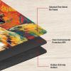 TCG Playmat Board Game Mat Plus 50 Pcs Card Sleeves, 24 x 14 inches Durable Stitched Table Mats Games Mousepad with Zones for MTG RPG CCG Trading Card Game Play Mat, Color Music Cat view 4