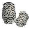 Muishi Black Bat Baby Car Seat Covers Carseat Canopy Soft Infant Stroller Cover Nursing Breastfeeding Covers for Girls Boys Newborn view 1