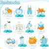 12 PCS Little Pumpkin Baby Shower Decorations 3D Honeycomb Centerpiece Fall Party Table Decor for Boys Blue White Table Toppers Honeycomb Gift for Birthday Party Supplies view 2