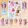 PainZieteg Magnetic Dress Up Dolls,Paper Dolls for Girls Ages 4-10,DIY Princess Magnetic Dress-Up Doll Pretend Play Set, Great for Girl Birthday (Joy) view 1