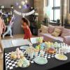 Oudain 162 Pcs Racing Car Birthday Party Supplies Racing Car Tableware Sets for 20 Guests Checkered Race Themed Rectangular Tablecloth Plates Cups Folks for Christmas Birthday Party Decor(Black) view 4