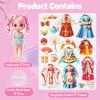 PainZieteg Magnetic Dress Up Dolls,Paper Dolls for Girls Ages 4-10,DIY Princess Magnetic Dress-Up Doll Pretend Play Set, Great for Girl Birthday (Liz) view 2
