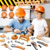 Kids Tool Set 46 PCS, Christmas Birthday Gifts for Kids Ages 3,4,5,6,7,8, Toddler Tool Set with Portable Tool Box & Electronic Toy Drill, Construction Toys Tools for Toddlers, Tool Kits for Boys Girls view 2