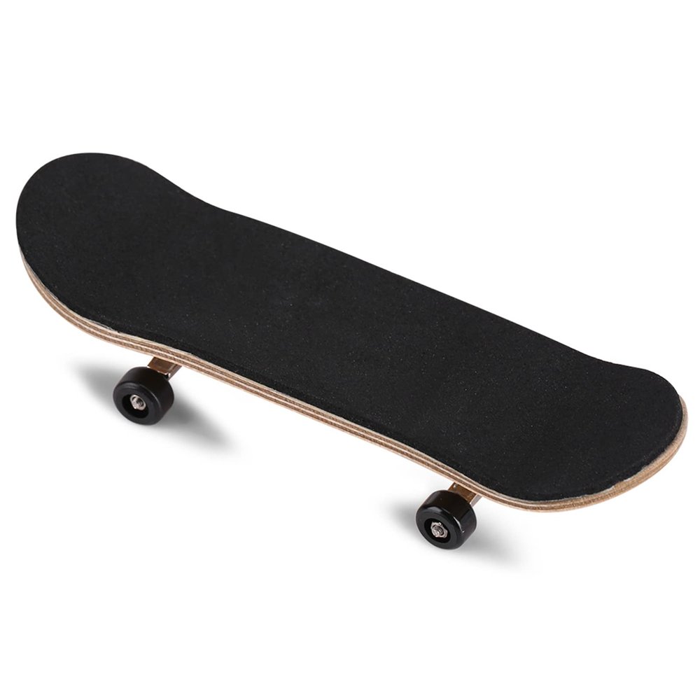 Ejoyous Finger Skateboard, 1Pcs Maple Wooden Alloy Fingerboard Skate Kit with Box Professional Mini Skateboards Reduce Pressure Kids Gifts (Black)
