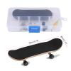 Ejoyous Finger Skateboard, 1Pcs Maple Wooden Alloy Fingerboard Skate Kit with Box Professional Mini Skateboards Reduce Pressure Kids Gifts (Black) view 2