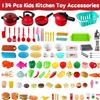 FunMission 134 Pcs Toy Kitchen Accessories, Toddler Pretend Cooking Toys with BBQ Grill, Pressure Cooker, Kettle, Pots, Pans, Kitchen Playset for Cutting Play Food, Learning Gift for Girls Boys view 2