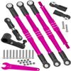 RCMYou RC 7075 Aluminum Turnbuckles Camber Links Upgrades Part for 1/8 Kraton Notorious Outcast 6s BLX 1/7 Fireteam 6s BLX,Turnbuckles Camber Links w/25T Servo Arm,Pink view 1