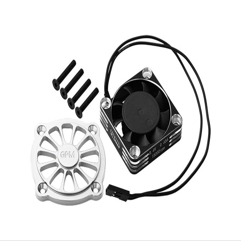GPM 7075 Alloy Motor Heatsink with Metal Frame Cooling Fan and Protective Cover for ARRMA 1/10 2Wd Gorgon 4X2 Mega 550-Ara3230