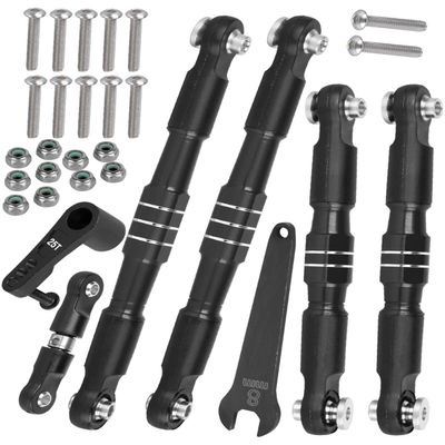 RCMYou RC Aluminum Turnbuckles Camber Links Upgrades Part for 1/8 Typhon 6s BLX 1/7 Felony 6s BLX Infraction Limitless,7075 Alloy Turnbuckles Camber Links w/25T Servo Arm,Black