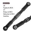 RCMYou RC Aluminum Turnbuckles Camber Links Upgrades Part for 1/8 Typhon 6s BLX 1/7 Felony 6s BLX Infraction Limitless,7075 Alloy Turnbuckles Camber Links w/25T Servo Arm,Black view 2
