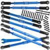 BRCatWPark Aluminum Turnbuckles Camber Links Upgrades Part for 1/10 E-Revo 2.0 Revo Summit,8Pcs RC Alloy Adjustable Turnbuckles Hop-Up,Replace Part#5319X 5338R,Navy Blue view 1