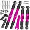 RCMYou RC Aluminum Turnbuckles Camber Links Upgrades Part for 1/8 Typhon 6s BLX 1/7 Felony 6s BLX Infraction Limitless,7075 Alloy Turnbuckles Camber Links w/25T Servo Arm,Pink view 1