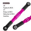 RCMYou RC Aluminum Turnbuckles Camber Links Upgrades Part for 1/8 Typhon 6s BLX 1/7 Felony 6s BLX Infraction Limitless,7075 Alloy Turnbuckles Camber Links w/25T Servo Arm,Pink view 2