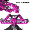 RCMYou RC Aluminum Turnbuckles Camber Links Upgrades Part for 1/8 Typhon 6s BLX 1/7 Felony 6s BLX Infraction Limitless,7075 Alloy Turnbuckles Camber Links w/25T Servo Arm,Pink view 3