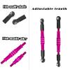 RCMYou RC Aluminum Turnbuckles Camber Links Upgrades Part for 1/8 Typhon 6s BLX 1/7 Felony 6s BLX Infraction Limitless,7075 Alloy Turnbuckles Camber Links w/25T Servo Arm,Pink view 4