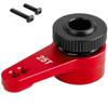 BRCatWPark Aluminum 25T Unloading Steering Servo Horn Servo Arm Upgrades Part for 1/10 RBX10 SCX10 90046 Capra 1.9 UTB L0 S1 1/8 LMT Solid AXLE 4WD Monster Truck LOS04022 RC Car,Red view 1