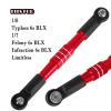 RCMYou RC Aluminum Turnbuckles Camber Links Upgrades Part for 1/8 Typhon 6s BLX 1/7 Felony 6s BLX Infraction Limitless,7075 Alloy Turnbuckles Camber Links w/25T Servo Arm,Red view 2