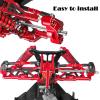 RCMYou RC Aluminum Turnbuckles Camber Links Upgrades Part for 1/8 Typhon 6s BLX 1/7 Felony 6s BLX Infraction Limitless,7075 Alloy Turnbuckles Camber Links w/25T Servo Arm,Red view 3