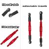 RCMYou RC Aluminum Turnbuckles Camber Links Upgrades Part for 1/8 Typhon 6s BLX 1/7 Felony 6s BLX Infraction Limitless,7075 Alloy Turnbuckles Camber Links w/25T Servo Arm,Red view 4