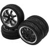 2.59in Rubber Tires & 12mm Hex Plastic Wheel Rims Set & 4.72''OD Rubber Tires & Wheel Rim 12mm Hex Hub view 2