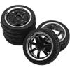 2.59in Rubber Tires & 12mm Hex Plastic Wheel Rims Set & 4.72''OD Rubber Tires & Wheel Rim 12mm Hex Hub view 4