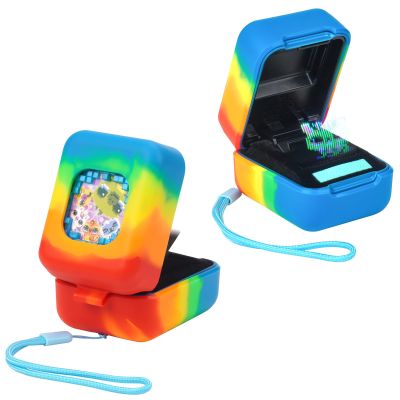 MGZNMTY Silicone Case for Bitzee Magicals Interactive Toy Digital Pet and Case, Protective Skin Cover for New Bitsy Electronic Virtual Pet (Rainbow)