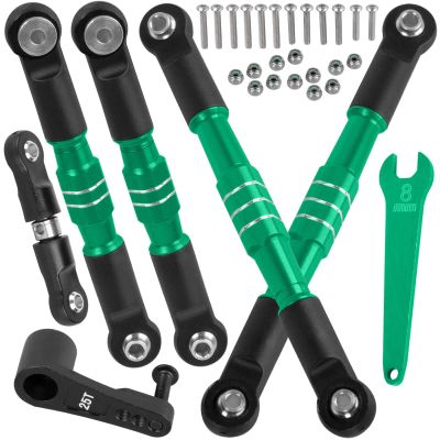 BRCatWPark Aluminum Turnbuckles Camber Links w/25T Horn Servo Arm Upgrades Part for 1/7 Infraction 6S BLX,Limitless 6S BLX,Felony 6S BLX,1/8 Typhon 6S BLX,Green