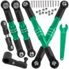 BRCatWPark Aluminum Turnbuckles Camber Links w/25T Horn Servo Arm Upgrades Part for 1/7 Infraction 6S BLX,Limitless 6S BLX,Felony 6S BLX,1/8 Typhon 6S BLX,Green view 1
