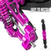 BRCatWPark Aluminum Turnbuckles Camber Links w/25T Horn Servo Arm Upgrades Part for 1/7 Infraction 6S BLX,Limitless 6S BLX,Felony 6S BLX,1/8 Typhon 6S BLX,Pink view 4