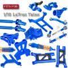 RC Upgrades Part for 1/18 LaTrax Teton,Chassis,A Arms,Drive Shaft Axles,Caster Block,Steering Blocks,Rear Stub Axle Carriers,Links,Differential Housing,Shocks,Shock Tower,Body Mounts,Navy Blue view 2