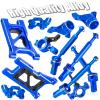 RC Upgrades Part for 1/18 LaTrax Teton,Chassis,A Arms,Drive Shaft Axles,Caster Block,Steering Blocks,Rear Stub Axle Carriers,Links,Differential Housing,Shocks,Shock Tower,Body Mounts,Navy Blue view 3