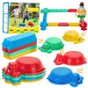 Balance Beams Stepping Stones For Kids - 12 Piece Turtle Jumping Stepping Stones Balance Beams, Toddler Indoor or Outdoor Play Obstacle Course, Stocking Stuffers for Active Kid Ages 2 3 4 5 6 Year Old view 1