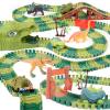 GIAT Dinosaur Track Toys - Best Birthday Gifts for 3 4 5 6 7 Year Old Boys Girls, Dinosaur Race Car Track with Light & Sound, Create A Dinosaur World Road Race view 1