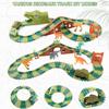 GIAT Dinosaur Track Toys - Best Birthday Gifts for 3 4 5 6 7 Year Old Boys Girls, Dinosaur Race Car Track with Light & Sound, Create A Dinosaur World Road Race view 2