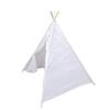 FixtureDisplays 6 Pieces Teepee Tent for Kids Indoor Tents, Inner Pocket, Unique Reinforcement Part - Foldable Play Tent Canvas Tipi Childrens Tents for Girls & Boys (White) 15566-6PK-SL view 2