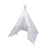 FixtureDisplays 6 Pieces Teepee Tent for Kids Indoor Tents, Inner Pocket, Unique Reinforcement Part - Foldable Play Tent Canvas Tipi Childrens Tents for Girls & Boys (White) 15566-6PK-SL view 3