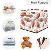 Voloreju Personalized Foldable Storage Basket for Kids Toy Storage Bins Custom Rugby Storage Box with Name for Organizing Bedroom Bathroom with Handles view 4