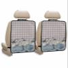 Car Seat Protector, 2 Pack Kick Mats Back Seat Protector Fall Thanksgiving Pumpkin Hydrangea Purple Plaid Linen Waterproof Backseat Cover for Kids Universal Fit Automotive Interior Protectors view 1