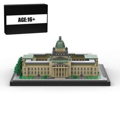 BrickCraftWorks Modular City Building Set, German Federal Administrative Court Architecture Scene DIY Assembly Toy Building Block Set (2150PCS), R2424TUIV17EWVJJBIBCM